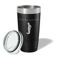 thumbnail image 2 of Great Herring Pond Tumbler Lake Map Travel Mug Insulated Laser Engraved Coffee Cup Massachusetts 20 oz Black, 2 of 5
