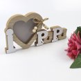 thumbnail image 2 of Anniversary Valentines Engagement Gifts for Couples, 3.5x3.5inch Picture Frame with Heart Shaped, Wooden Photo Frame, Anniversary Valentines Day Wedding Decor, 2 of 4