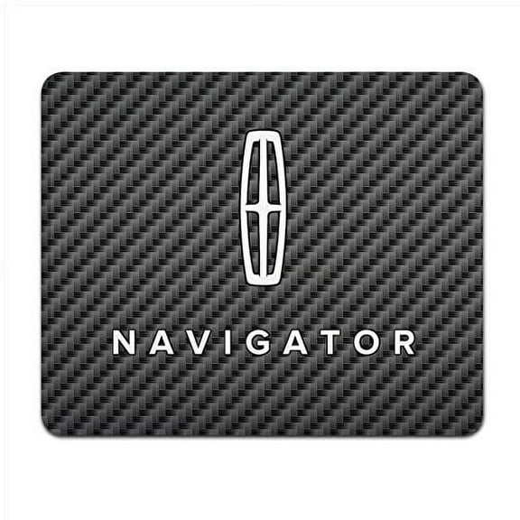Lincoln Navigator Black Carbon Fiber Texture Graphic PC Mouse Pad for Gaming and Office