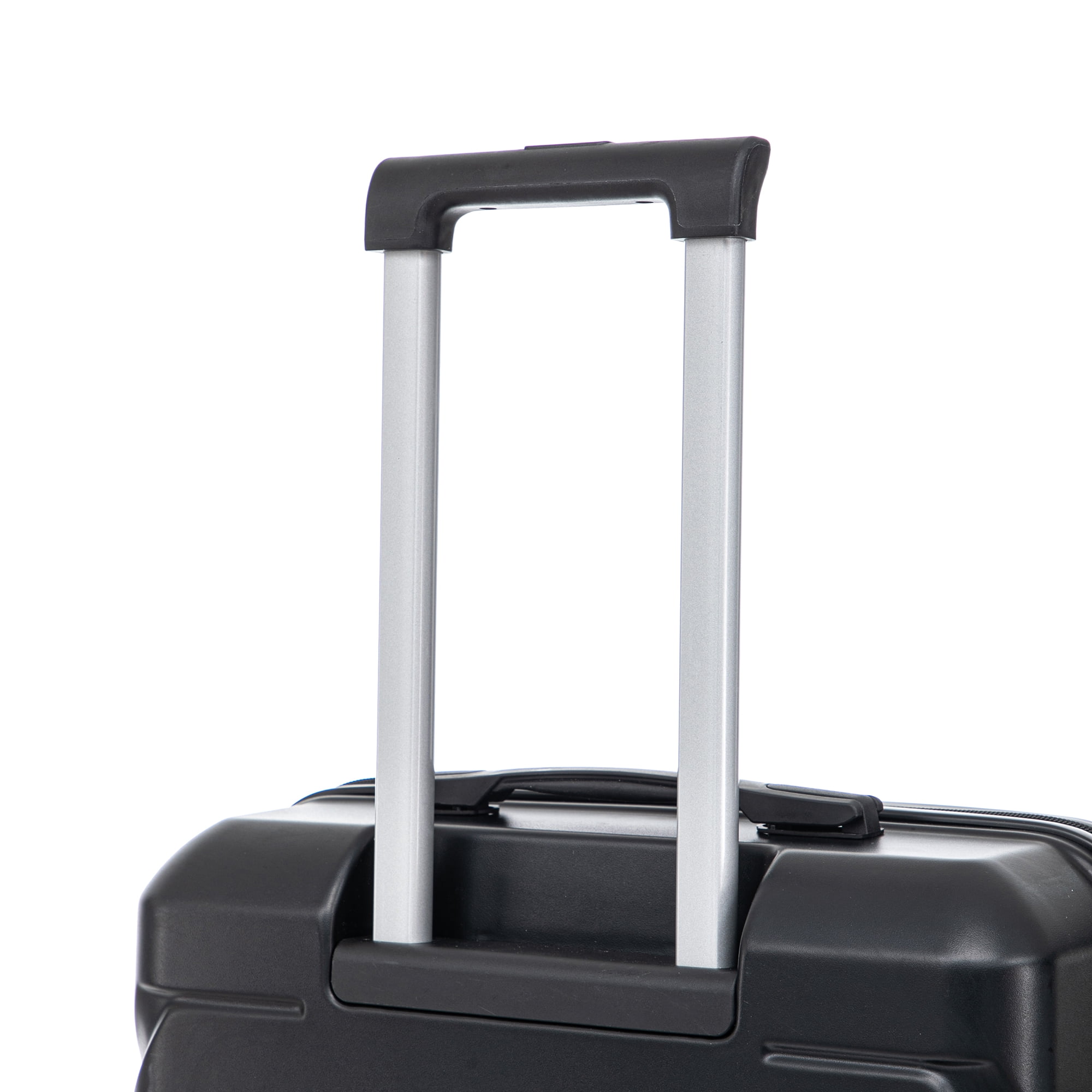 28 Inch ABS Hard Shell Large Travel Checked Luggage - Scratch Resistant Surface Four Multi-Directional Wheels, With Combination Lock and Side Hooks .(Black)