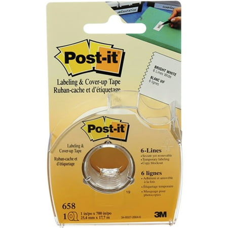 UPC: 0068060465313 | Post-it Removable Labeling and Cover-Up Tape 1 Inch x 58-1/3 Feet White