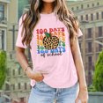 thumbnail image 1 of iTNHFP T-Shirt Décontracté Tendance pour Femmes Imprimé Cœur de la Saint-Valentin Lettre Col Rond Manches Courtes, 1 of 5