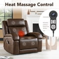 thumbnail image 5 of ReNest Dual Motor Power Lift Recliner with Massage and Heat, Top-Grain Leather, USB and Type-C Charging，Brown, 5 of 24