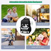 Lvelia Boys School Backpacks for Kids, Fashion Large Capacity School Bag,Waterproof Bookbags with USB Charge Port,Spaceman Printed Black