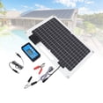 thumbnail image 1 of Kit de Cargador de Panel Solar, Controlador de Carga de Silicio Monocristalino 100A 12V 24V Alta Eficiencia Para la la Cerca de Garaje Invernadero, 1 of 7