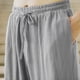 thumbnail image 4 of Pantalones largos para hombre, moda de verano, lisos, informales, con cintura elástica y bolsillos, 4 of 6