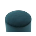 thumbnail image 5 of Inspired Home Kaylee Velvet Round Upholstered Ottoman Metal Base, Emerald/Gold, 5 of 6