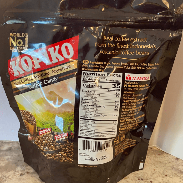 Kopiko Cappuccino and Coffee Candy 10.6 oz, 300g per Bag - Pack of