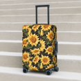 thumbnail image 5 of Travel Luggage Cover Protector - Vintage Black Plaid Sunflower Anti-Scratch Suitcase Covers Fits 18-32 Inch Luggage, 5 of 5