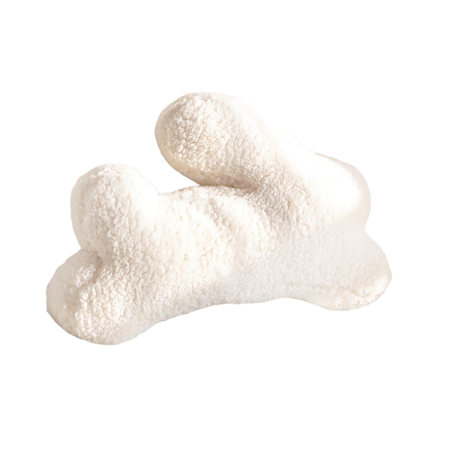 LeeQinersw Silhouette Rabbit Plush Toy Throw Pillow Stuffed Comfortable Super Soft for Kids White