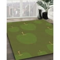 thumbnail image 3 of Ahgly Company Machine Washable Indoor Round Transitional Antique Bronze Green Area Rugs, 6' Round, 3 of 7