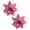 Pink*2, variant on Christmas Poinsettia Flower Ornament, Artificial Gold Glitter Velvet Christmas Flowers, 3-Layer Sparkling Floral Decoration for Christmas Tree Wreath Garland Holiday Home Party Decor