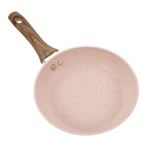 WHAMVOX Nonstick Aluminum Frying Pan with Lid for Cooking MultiUse Skillet Ideal for Eggs Sausages Vegetables 8.5 inch