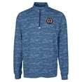 thumbnail image 2 of Men's-Cutter & Buck  Navy Philadelphia Union Traverse Stretch Eco Camo Print Quarter-Zip Top, 2 of 3