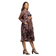thumbnail image 2 of Maternity Floral Fit N Flare Pocket Midi Dress, 2 of 5