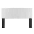 thumbnail image 3 of Camilla Channel Tufted Twin Performance Velvet Headboard, White, 3 of 7