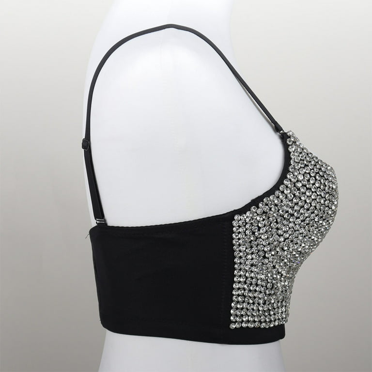 Diamond Studded Push Up Bralette Bustier Top at Rs 2440.00