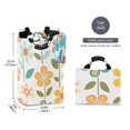 thumbnail image 2 of Yayeee Freestanding Laundry Hamper with Handle Collapsible Large Storage Basket for Clothes, Orange Retro Flower, 2 of 7