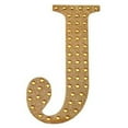 thumbnail image 2 of BalsaCircle 8" Gold Solid Letter J Self-Adhesive Rhinestones Gems Sticker, 2 of 8