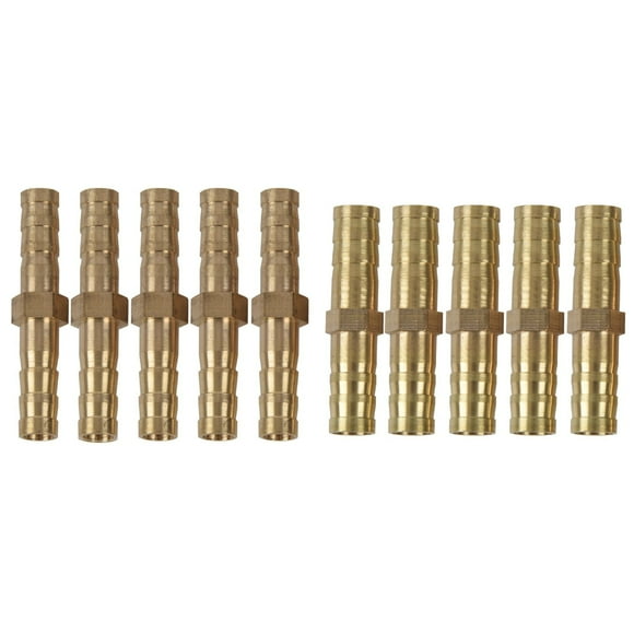 10Pcs Hose Barb Coupler Inner Dia Air Gas Straight Hose Pipe Barb Coupler, 5Pcs 8Mm & 5Pcs 6Mm