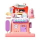 thumbnail image 1 of Juego de cocina infantil con hamburguesas, postres y bolso de belleza | Juguete de rol para niñas y niños de 4 a 8 años | Kit realista para cortar y decorar comida | Morado, verde y rosa, 1 of 6