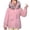 Pink, variant on Hvyesh Women Winter Puffer Coats Warm Fleece Line Snow Parka Thicken Buttons Long Sleeve Sherpa Lined Puffer Coats Baggy Insulated Padded Outwear With Faux Fur Trim Hood