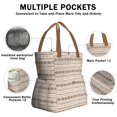 thumbnail image 3 of Boho Bohemia Geometric Line Art Drawstring Lunch Bag Women - Drawstring Lunch Bag Insulated for Work Office - Stain-Resistant Large Lunchbags for Women with Multi-Pockets, 3 of 6