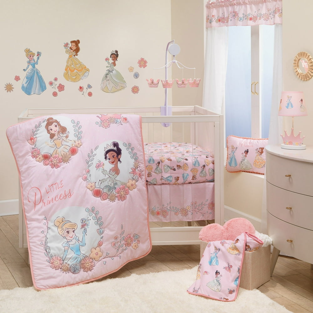 Lambs & Ivy Disney Princesses 3Piece Nursery Baby Crib Bedding Set