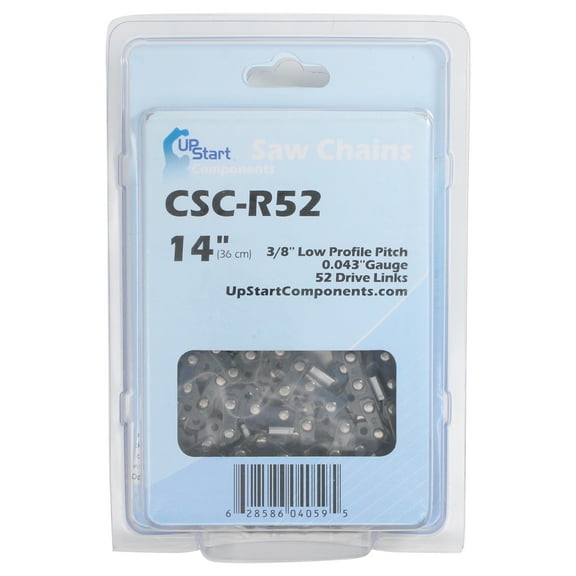 14-Inch Chainsaw Chain Replacement for Poulan PPB4014 - (14", 3/8", .043", 52 Drive Links)