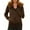 2-Brown, variant on Womens Fuzzy Trim Zip-Up Hoodies Lining Casual /Loose Long Sleeve Hooded Sweatshirt Jacket with Pockets 2025 Fall Winter Plain Stylish Outwear Clothes 1-Grey M=2