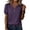 Purple, variant on Womens Shirts Plus Size Fashion V Neck Short Sleeve Button Tops Dressy Casual Blouses Summer Clothes