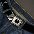 thumbnail image 2 of GM General Motors Belt, Seatbelt Buckle Belt, Pontiac Black Silver Logo Repeat, 30 to 44 Inches, 2 of 3