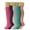 Hot Pink-Purple-Ecru-Capri-Forest Green-Pink, variant on 6 Pairs Slouch Knee High Scrunch Socks for Women and Men - (Hot Pink-Purple-Ecru-Capri-Forest Green-Pink)