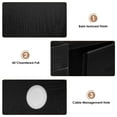 thumbnail image 7 of Hiphuta 79" W Wall Unit Entertainment Center with Bookcase for TVs up to 65", Farmhouse TV Stand with LED Lights for Living Room, Black, 7 of 7