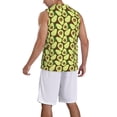 thumbnail image 2 of Pofeuu Avocado Print Basketball Jersey, Shirts for Men Youth Basketball Jersey Crew Neck-Medium, 2 of 6
