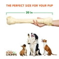 thumbnail image 6 of Pork Chomps Premium Rawhide-Free Baked Pork Skin Knotted Dog Bone, 20 Inch, 1 Count, 6 of 8