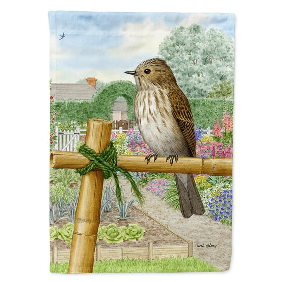 Spotted Flycatcher Flag Canvas House Size