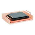thumbnail image 5 of Mind Reader Stackable Paper Tray, Desktop Organizer, File Storage, Office, Plastic, 13.75"L x 10"W x 10.75"H, 4 Pcs., Pink, 5 of 7