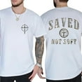 thumbnail image 4 of Saved Not Soft Double Sided Christian T-Shirt – Faith-Based Streetwear with Cross Graphic, Religious Jesus tee, Motivational Bible Verse Shirt for Men and Women, 4 of 7