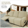 thumbnail image 3 of 3 Seats Recliner Sofa Slipcover Couch Cover Loveseat Cover Non-Slip Recliner Chair Cover Elastic Couch Protector Furniture Protector with Side Pocket for Home Decoration, 3 of 5