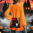 thumbnail image 5 of Sheghy Halloween Costumes for Women Dressy Tops for Women Crew Neck A-Line Button Front for Summer Orange M, 5 of 7