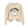 thumbnail image 5 of My orders Women's Halloween Sweatshirt Under $10, Spooky Season Funny Cute Ghost Graphic Print Pullover Oversized Long Sleeve Crewneck Casual Pullover Tops Daily Wear, 5 of 6