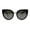 Black Silver, variant on Womens Polarized Lens Mod Goth Cat Eye Fashion Retro Sunglasses Black Blue Mirror
