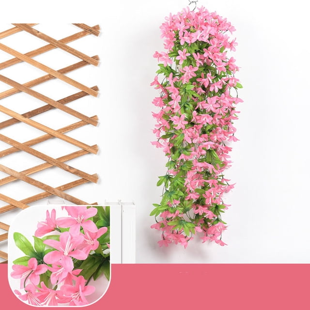 Guirnalda Colgante de Violetas Artificiales (Paquete de 7) | Decoración Floral Artificial de 80 Cm de Largo con 118 Hojas | Decoración para Arcos de Boda, Techos y Exteriores | Flores de Seda Resiste