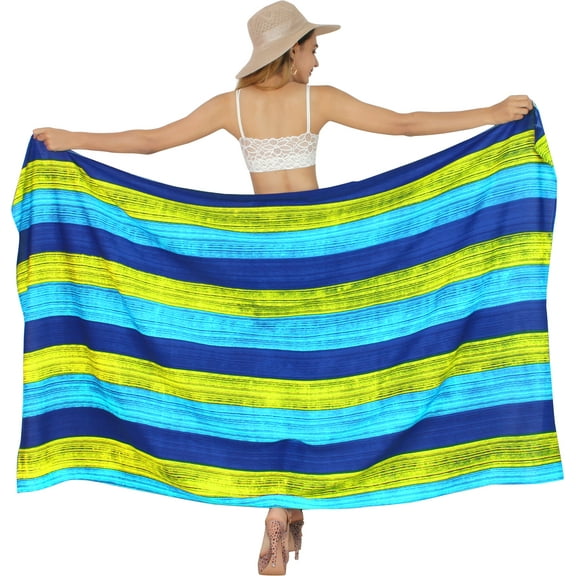 HAPPY BAY Women's Bikini Sarong Swimwear Swim Cover up Skirt Bathing suit Summer Wraps Swimsuit Beach Wrap Coverups for Women Beachwear One Size Blue, Tie Dye