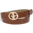 thumbnail image 4 of Giani Bernini Women's Signature-Buckle Panel Belt, Khaki, Large, 4 of 4