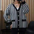 thumbnail image 2 of Vedolay Womens Sweater Simple Solid Color Fashion Cardigans Jacket Coat Black,S, 2 of 5