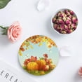 thumbnail image 3 of POGLIP Pumpkin Set of 4 Round Coaster for Drinks, Absorbent Ceramic Stone Coasters Cup Mat with Cork Base for Home Kitchen Room Coffee Table Bar Decor, 3 of 5