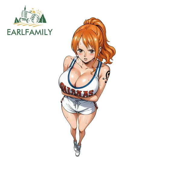 EARLFAMILY 5.1 in Nami Car Stickers Windows Scratch-Proof Vinyl Decal Personality Motorcycle Waterproof Decor