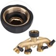 thumbnail image 5 of 3/4 Inch Brass 4 Hose Hose Splitter Nozzle Switch Faucet Connectors Faucet Splitter Hose Adapter Tap Connectors for Garden Irrigation(European Thread), 5 of 5